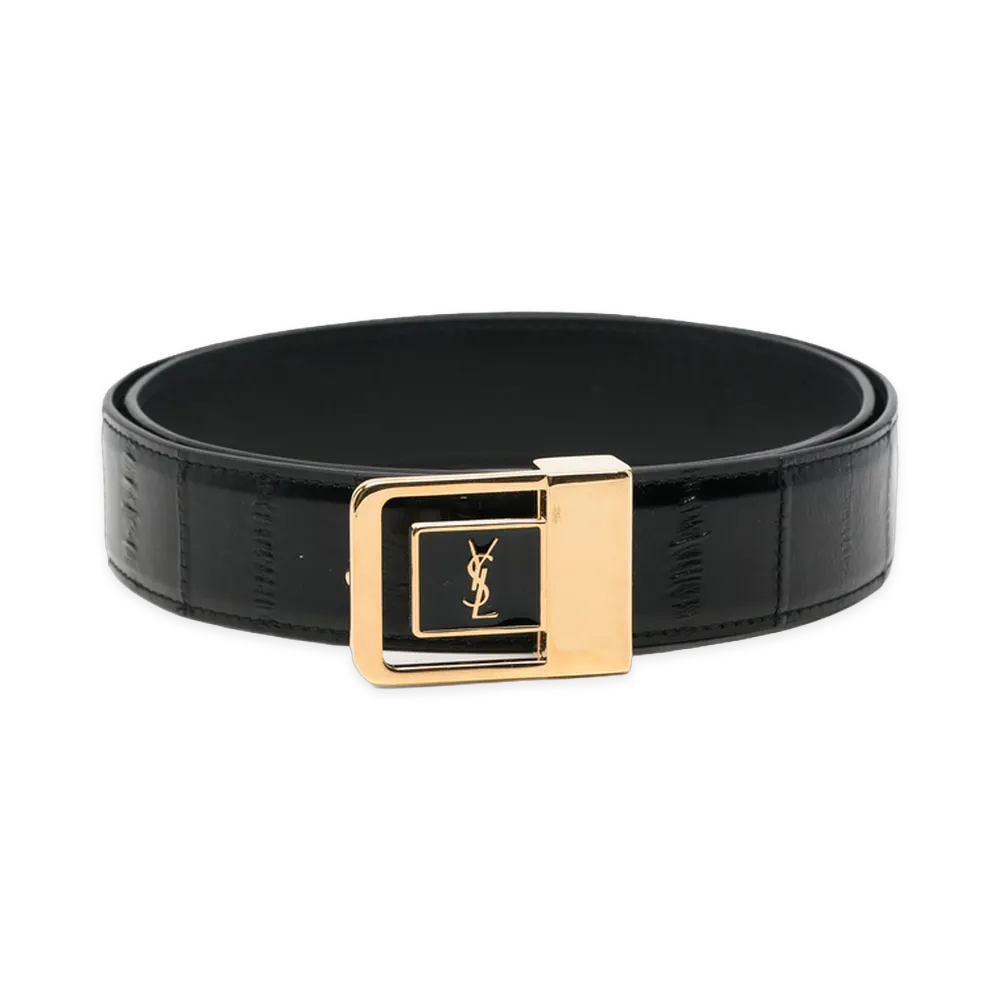 Saint Laurent Women's LA 66 Buckle Belt "Black"