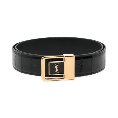 Saint Laurent Women's LA 66 Buckle Belt "Black"