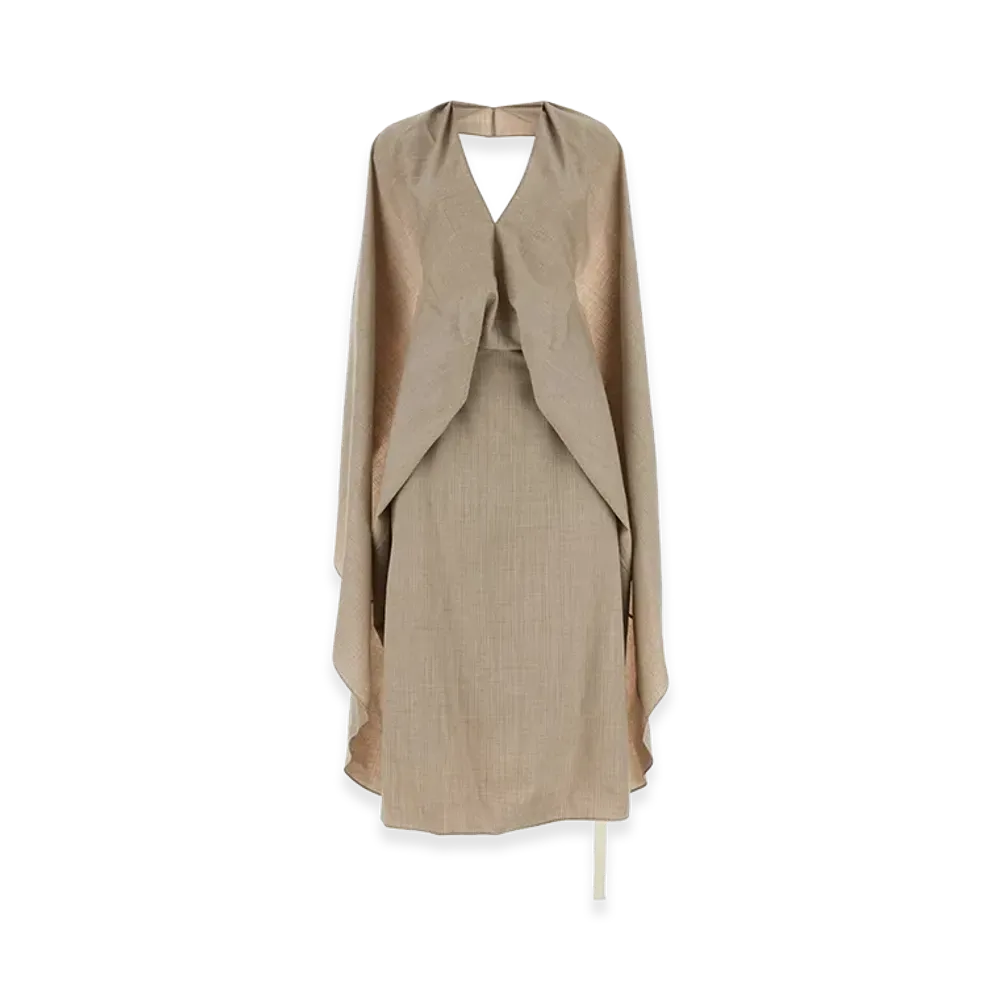 FENDI Women's Cappuccino Flannel Dress "Beige"