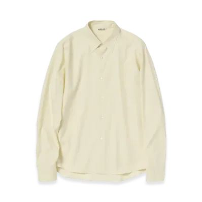 AURALEE Washed Finx Twill Slim Shirt "Vanilla"