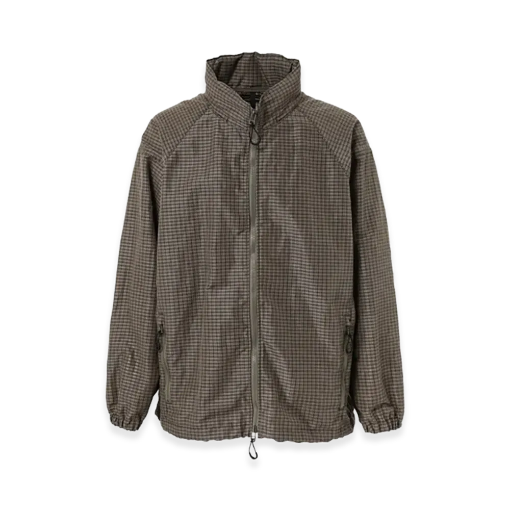 COMME des GARCONS HOMME Polyester Check Pattern Mountain Parka Jacket "Khaki"