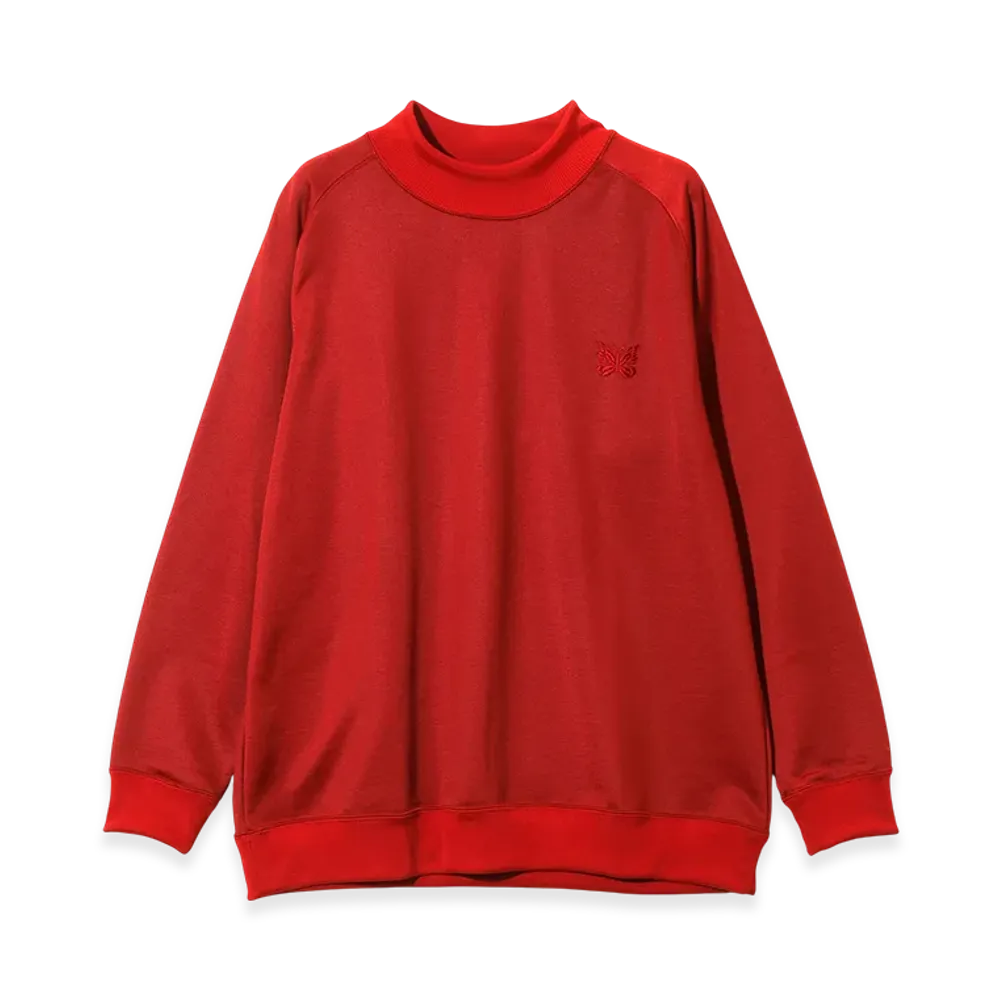 NEEDLES Mock Neck Shirt - Bright Jersey "Red"