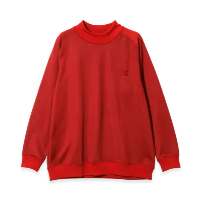 NEEDLES Mock Neck Shirt - Bright Jersey "Red"