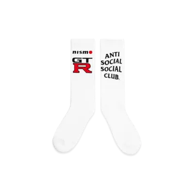 ANTI SOCIAL SOCIAL CLUB x Nissan GT-R Socks "White"