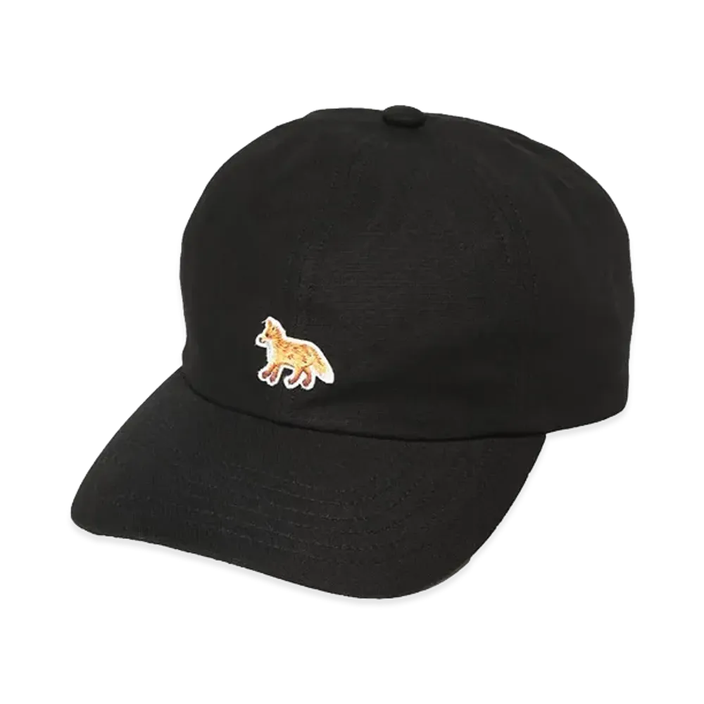 Maison Kitsune Women's Baby Fox Embroidery 6-Panel Cap "Black"