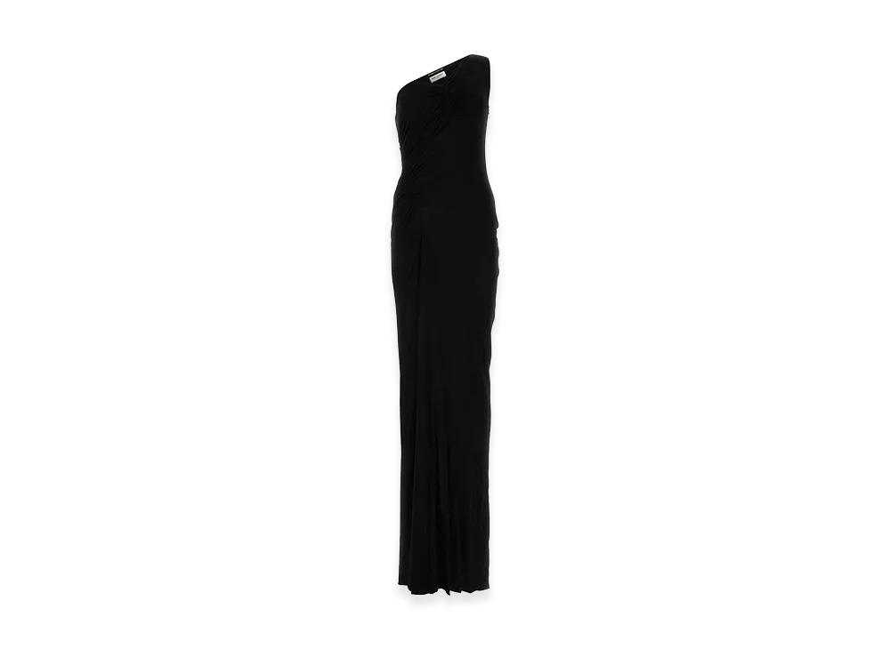 Saint Laurent Women's Viscose Long Dress "Black"