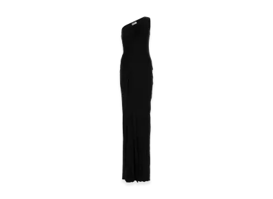 Saint Laurent Women's Viscose Long Dress "Black"