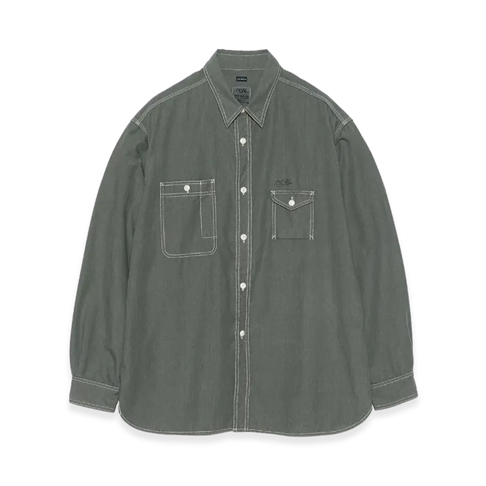 nanamica Regular Collar Chambray Shirt "Gray"
