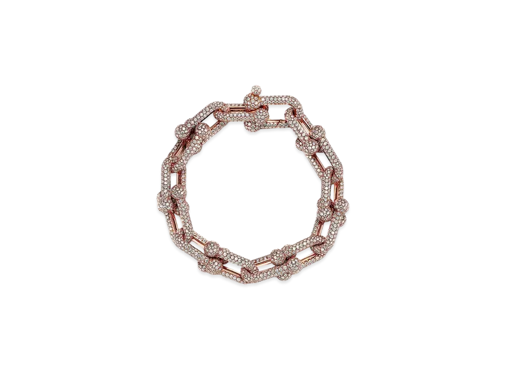 Tiffany & Co. Large Link Bracelet with Diamonds "Rose Gold"