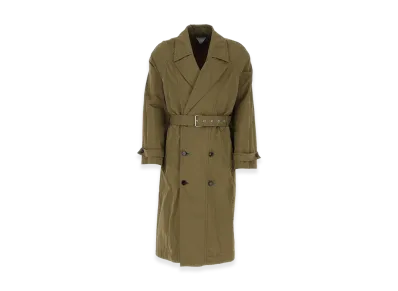 Bottega Veneta Nylon Trench Coat "Olive Green"