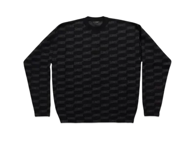 BALENCIAGA BB Monogram Sweater Nero "Black/Grey"