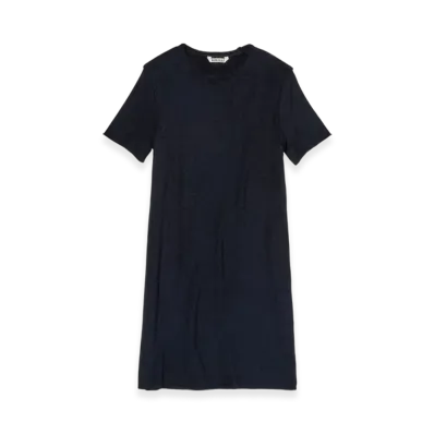 AURALEE Washable Wool Pile Mini Dress "Navy"