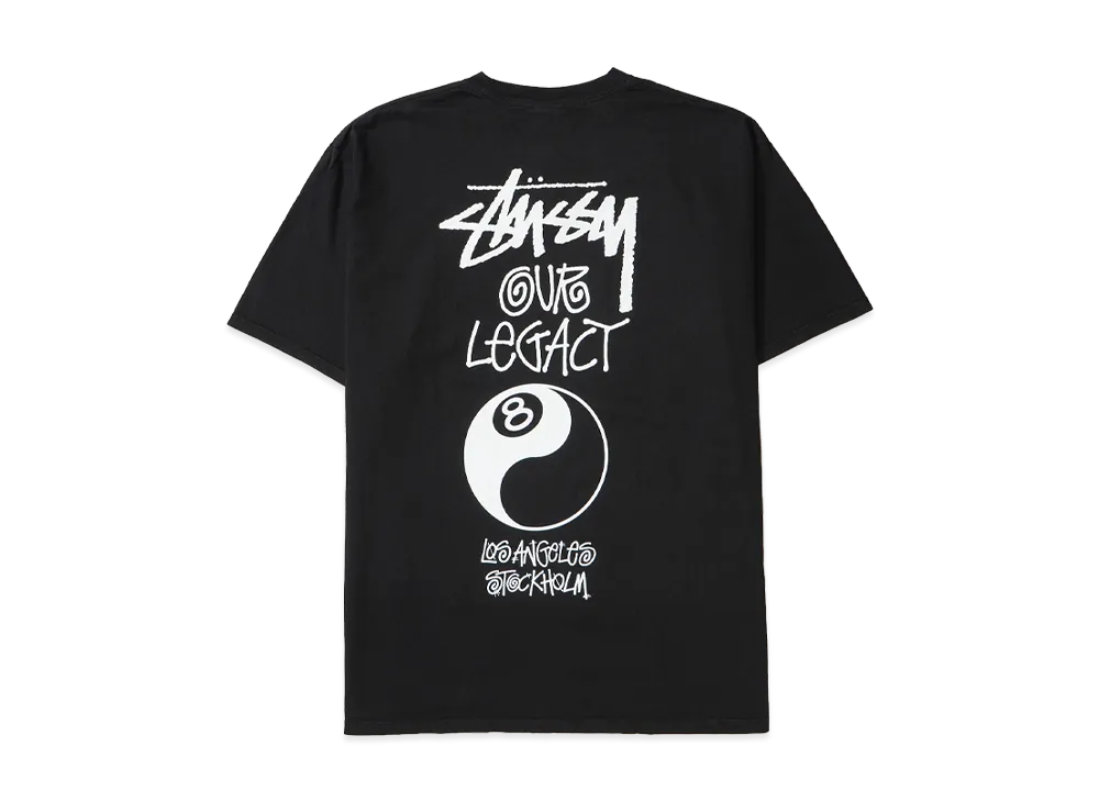 Stussy x Our Legacy Work Shop 8 Ball Yin Yang Pigment Dyed Tee "Black"