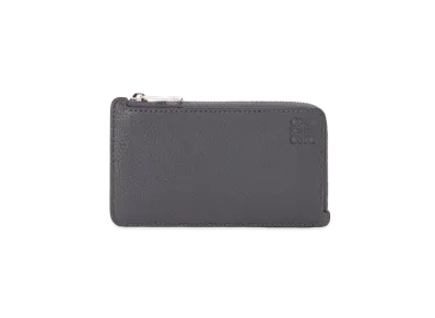 LOEWE Coin Cardholder In Soft Grained Calfskin "Anthracite"