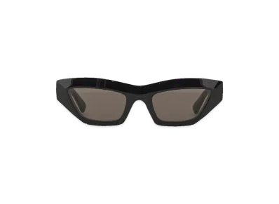 Bottega Veneta Sculptured Cat Eye Sunglasses "Black"