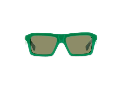 Bottega Veneta Classic Square Sunglasses "Green"