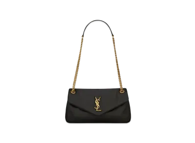 Saint Laurent Calypso in Plunged Lambskin "Black"