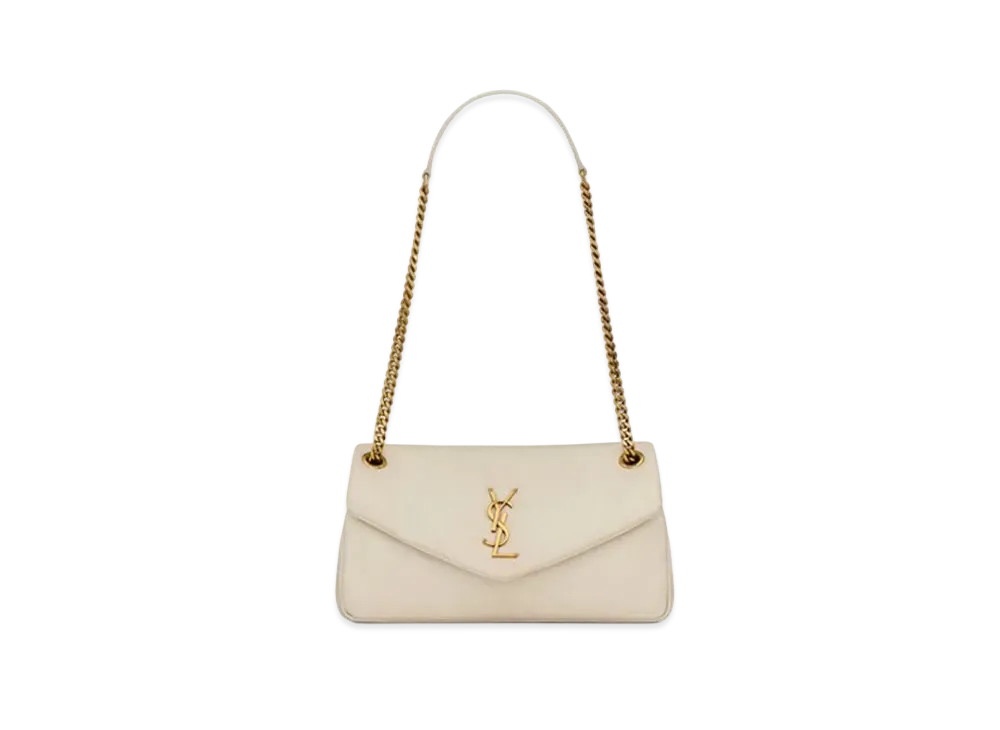 Saint Laurent Calypso in Plunged Lambskin "Blanc Vintage"