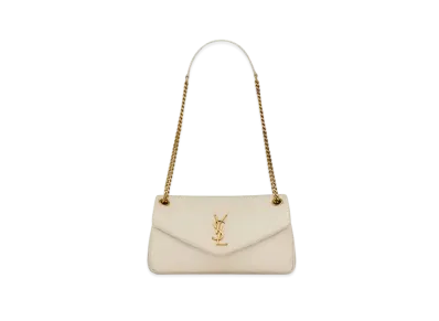 Saint Laurent Calypso in Plunged Lambskin "Blanc Vintage"