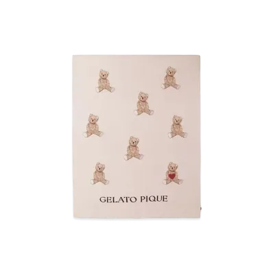 GELATO PIQUE Valentine Sleep Bear Jacquard Multi Cover "Pink"