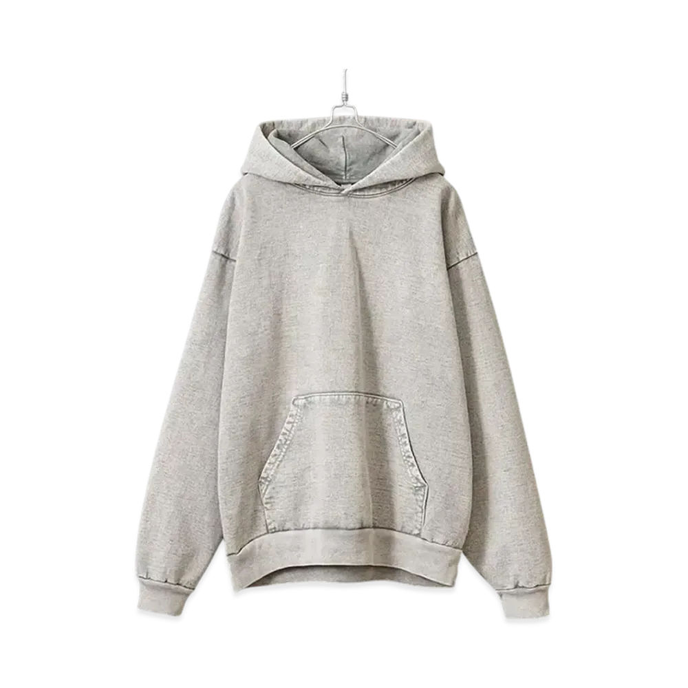 Los Angeles Apparel 14oz Mineral Wash Heavy Fleece Pullover Hoodie Sweat Parka "Lime Stone"