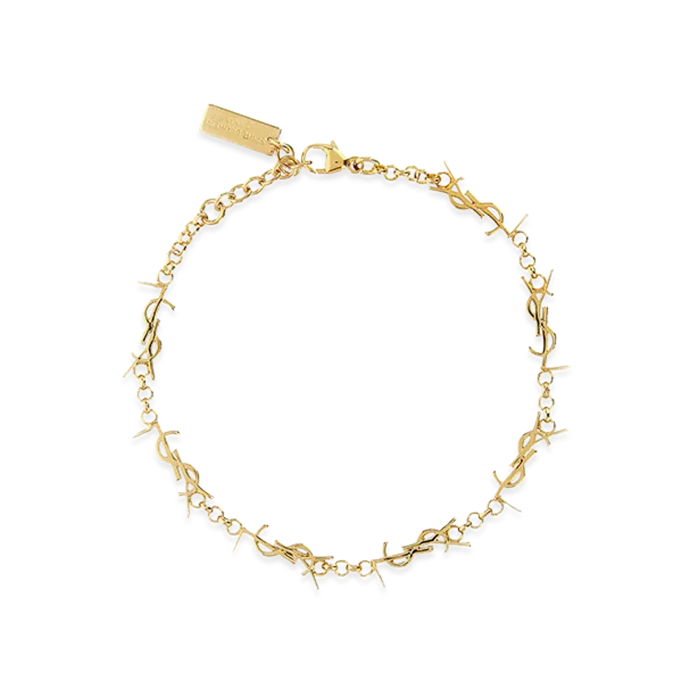 Saint Laurent Women's Mini Cassandre Bracelet "Gold"