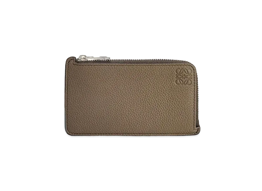 LOEWE Coin Cardholder In Soft Grained Calfskin "Dark Moss"