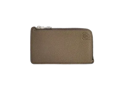 LOEWE Coin Cardholder In Soft Grained Calfskin "Dark Moss"