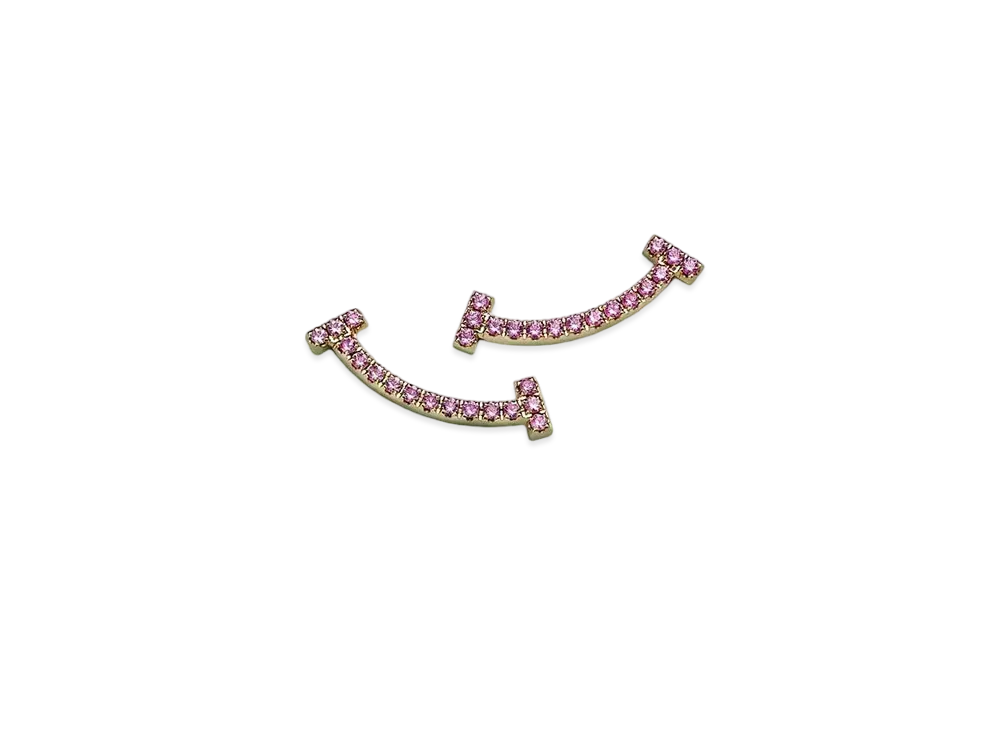 Tiffany & Co. Tiffany T Smile Earrings Sapphire "Rose Gold"