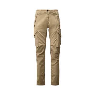 C.P. Company Stretch Sateen Utility Cargo Lens Pants "Vintage Khaki Beige"