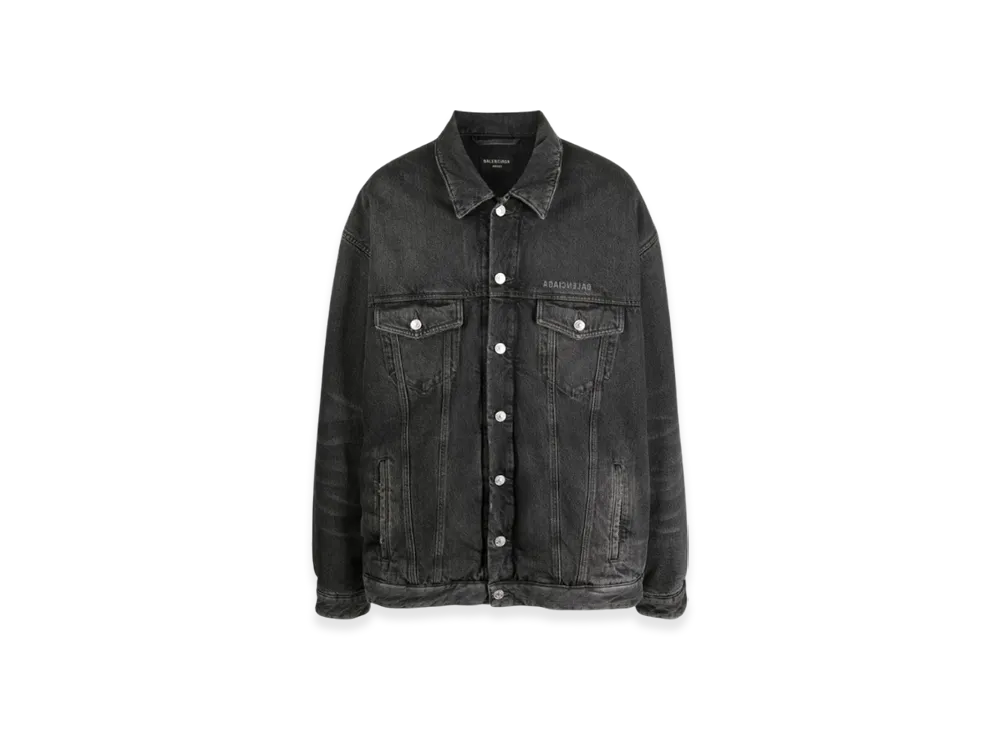 BALENCIAGA Mirror Padded Denim Jacket "Dark Grey"