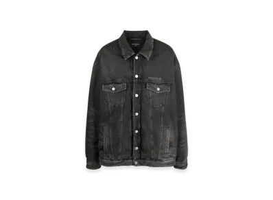 BALENCIAGA Mirror Padded Denim Jacket "Dark Grey"