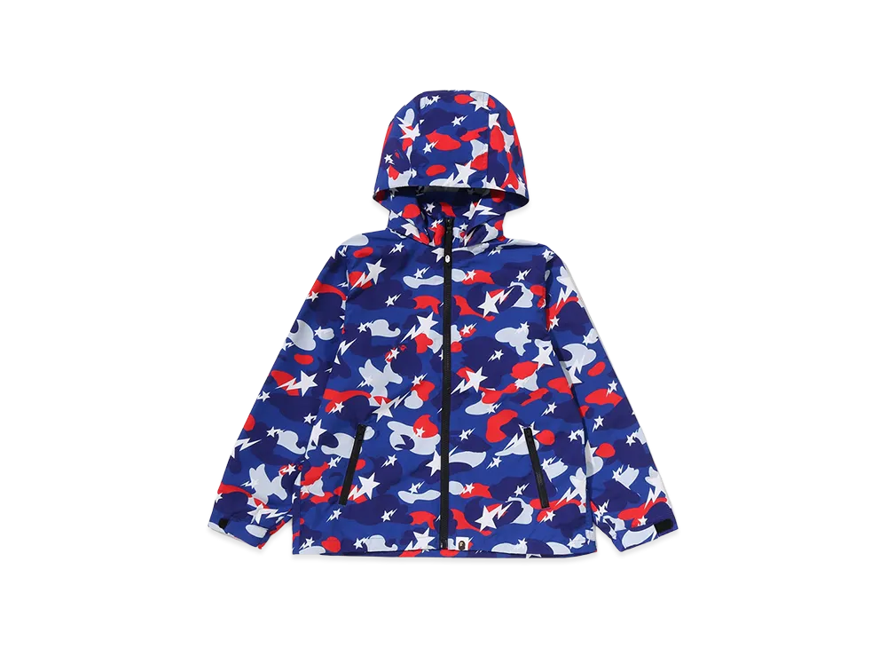 A BATHING APE Kids Sta Strike Camo Hoodie Jacket "Blue"