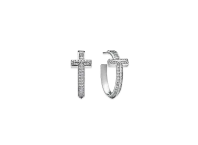 Tiffany & Co. Tiffany T T1 Earrings with Pave Diamonds "White Gold"