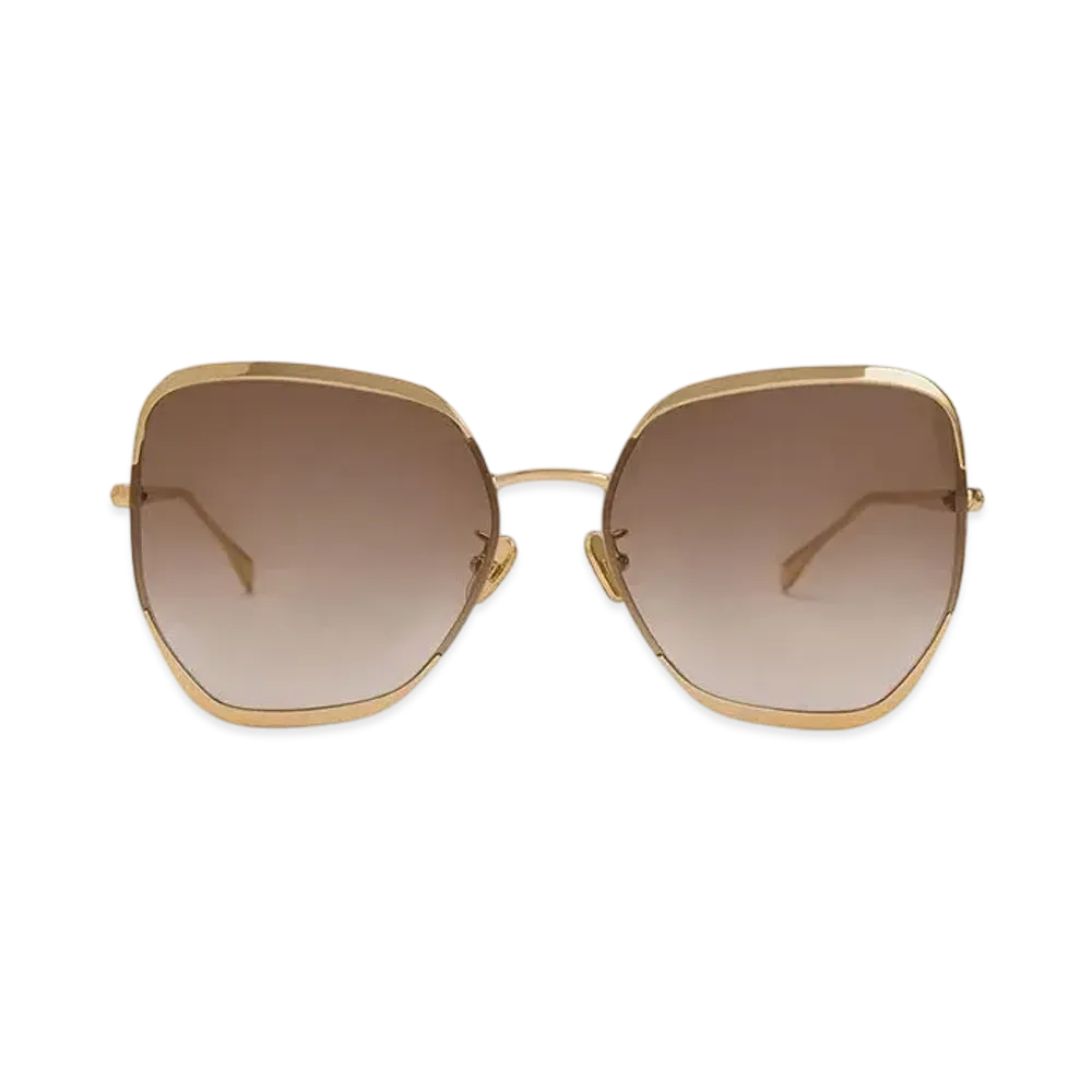 CHARLES & KEITH Blade Temple Butterfly Sunglasses "Gold"