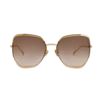CHARLES & KEITH Blade Temple Butterfly Sunglasses "Gold"