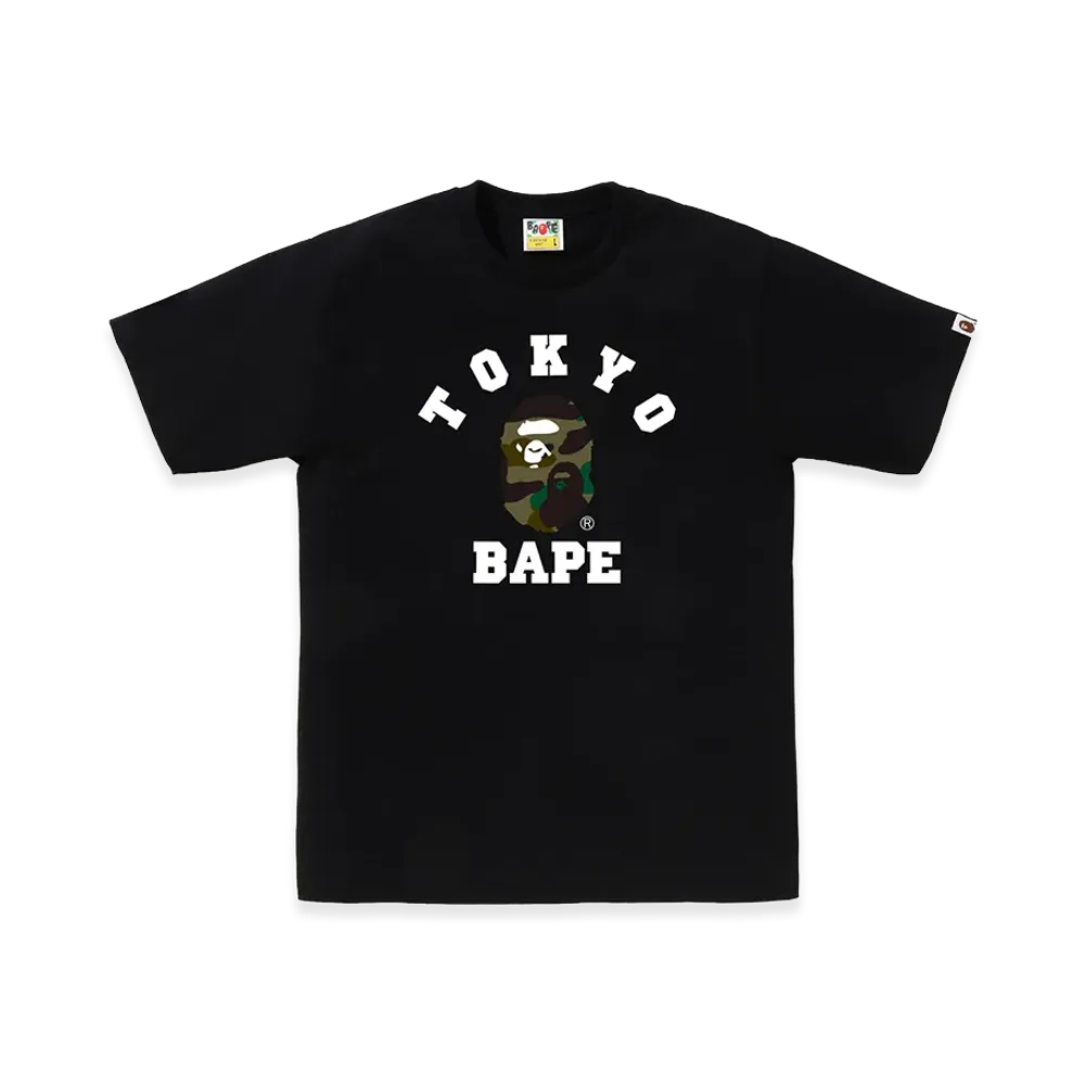 A BATHING APE Tokyo Exclusive 1ST Camo Tokyo College Tee "Black"