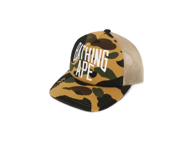 A BATHING APE 1ST Camo NYC Logo Mesh Cap "Yellow"