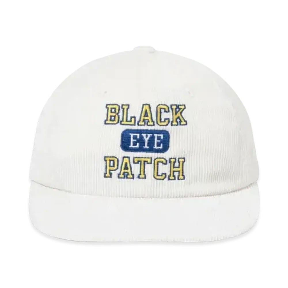 Black Eye Patch College Cap "White"