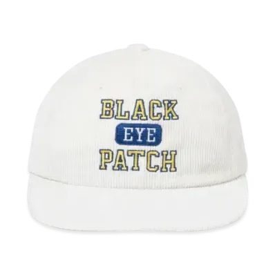 Black Eye Patch College Cap "White"