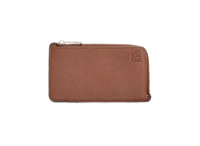 LOEWE Coin Cardholder In Soft Grained Calfskin "Cognac"