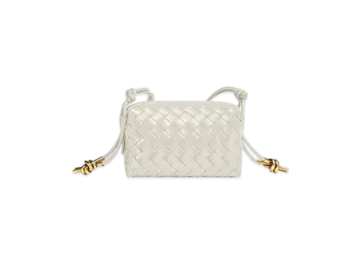 Bottega Veneta Mini Loop Metal Knots "Bone"