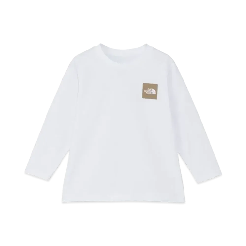 The North Face Baby Toddler Long Sleeve Small Square Logo Tee "White 5"