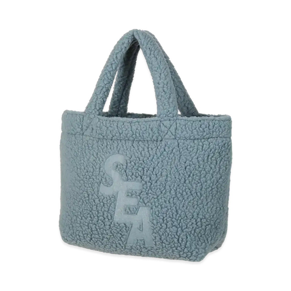 WIND AND SEA Polartec Thermal Boa Fleece Mini Tote "Sea Blue"