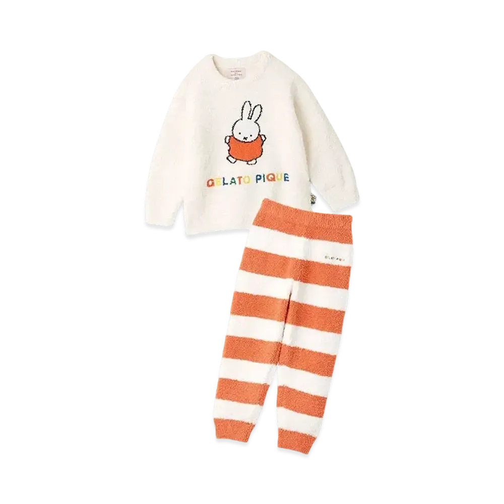 GELATO PIQUE x Dick Bruna Kids Baby Moko Jacquard Pullover & Long Pants Set "Cream"