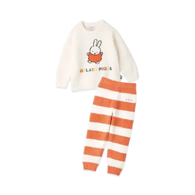 GELATO PIQUE x Dick Bruna Kids Baby Moko Jacquard Pullover & Long Pants Set "Cream"
