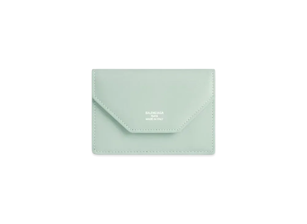 BALENCIAGA Envelope Mini Wallet Japan Exclusive "Mineral Green/Gray"