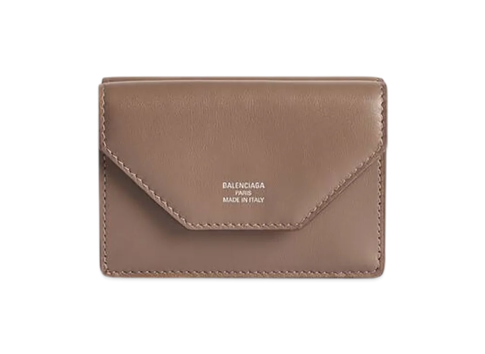 BALENCIAGA Envelope Mini Wallet "Taupe/Sesame"
