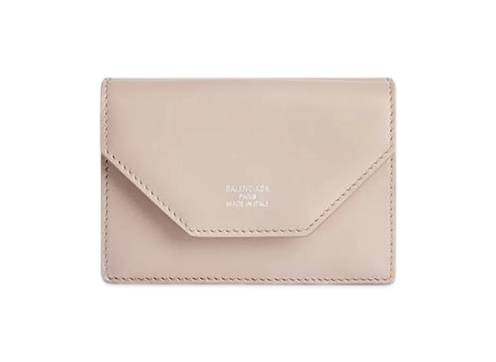 BALENCIAGA Envelope Mini Wallet "Sesame/Suede Pink"