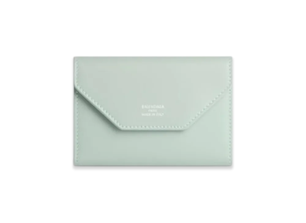 BALENCIAGA Envelope Split Ring Key Case "Green"